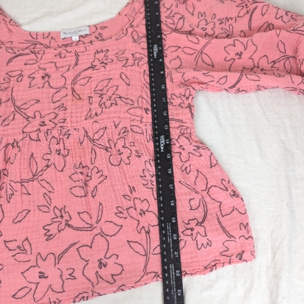 Michael Stars Patsy Linework Flora Square Neck Pu… - image 8